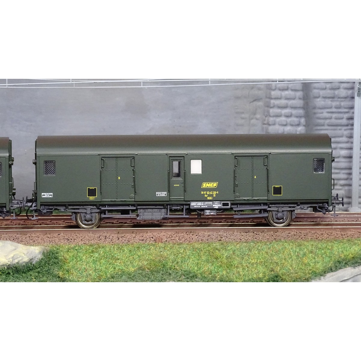 Models World 30318 Set of 2 baggage vans, SNCF, Dd2ai, Green 301, U...