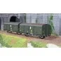 Models World 30318 Set of 2 baggage vans, SNCF, Dd2ai, Green 301, U... MW_30318-Models World 30318 Set of 2 baggage vans, SNCF, Dd2ai, Green 301, UIC markings, end-of-train lights