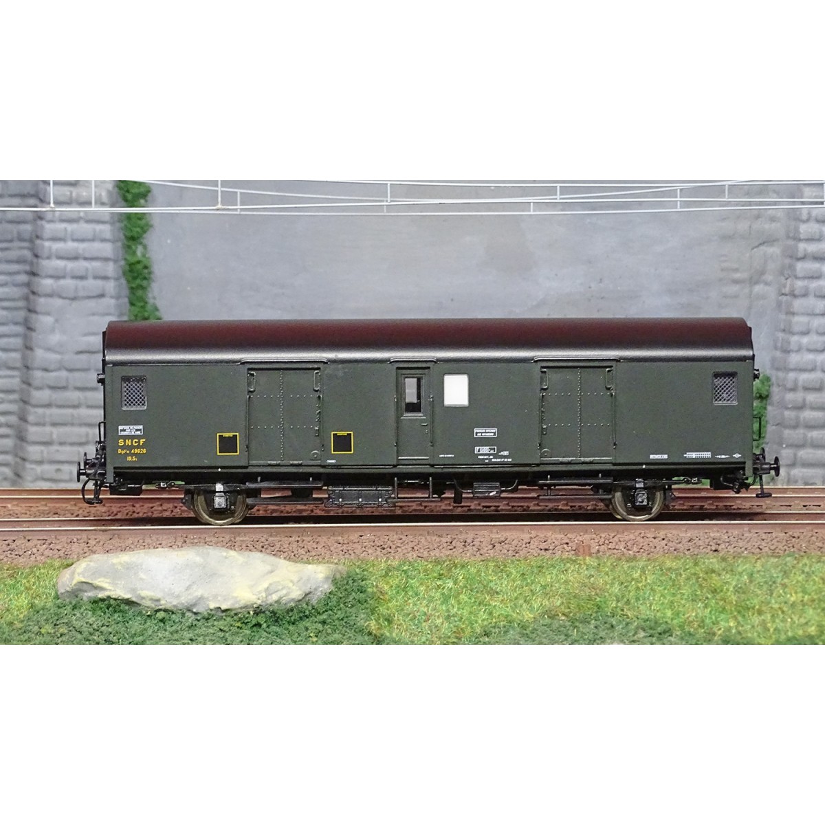 Models World 30312 Luggage Van, SNCF, Dqd2m, Green 306, 1956 markin...