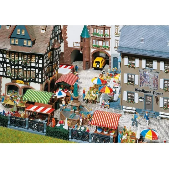 FALLER_180582-Faller 180582 Model Kit, Market
