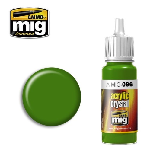A.MIG-0096-Crystal Green Periscope Acrylic Paint (with Taillight on) 17ml Mig
