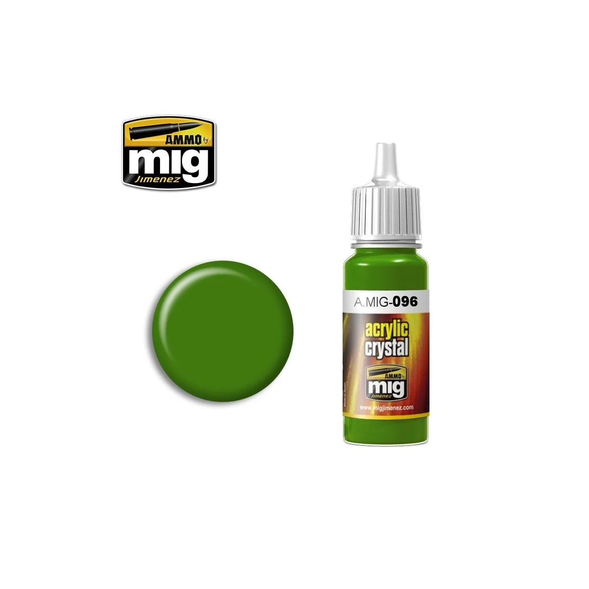 Peinture acrylique VERT CRISTAL PÉRISCOPE (ET FEU ARRIÈRE ALLUMÉ) 17ml Mig AMMO - MIG Jimenez A.MIG-0096 - 1 Peinture acrylique VERT CRISTAL PÉRISCOPE (ET FEU ARRIÈRE ALLUMÉ) 17ml Mig AMMO - MIG Jimenez A.MIG-0096 - 1