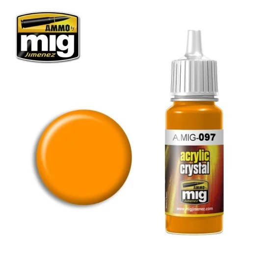 Crystal Orange Acrylic Paint 17ml Mig A.MIG-0097-Crystal Orange Acrylic Paint 17ml Mig - A.MIG-0097