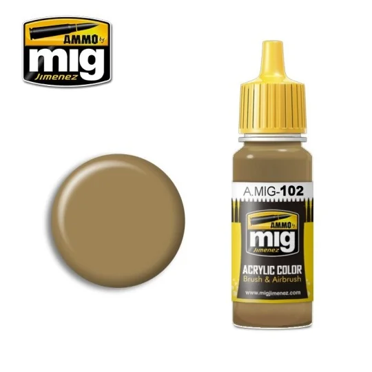 Mig Brown Ochre Acrylic Paint 17ml A.MIG-0102-Mig Brown Ochre Acrylic Paint 17ml - A.MIG-0102