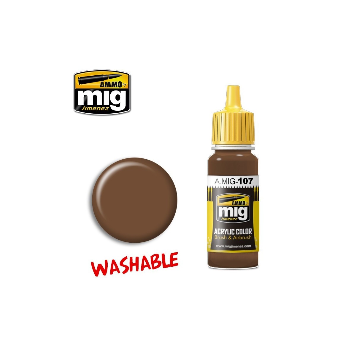 Peinture acrylique TERRE LAVABLE 17ml Mig AMMO - MIG Jimenez A.MIG-0107 - 1
