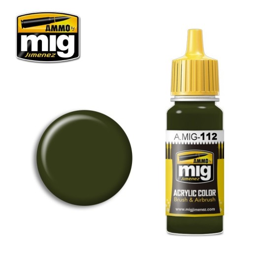 A.MIG-0112-SCC 15 Acrylic Paint (BRITISH OLIVE DRAB 1944-45) 17ml Mig