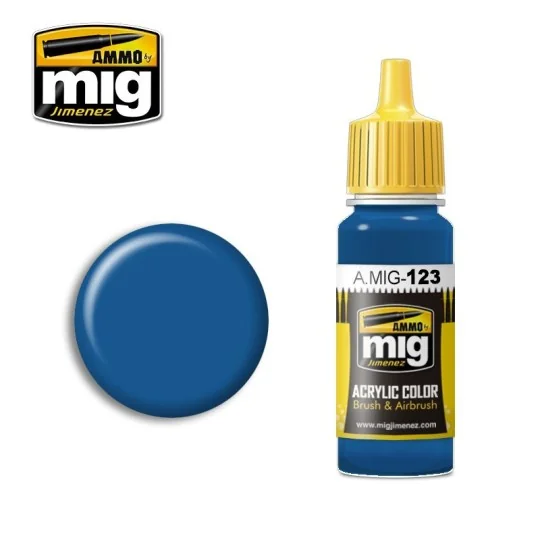 Peinture acrylique BLEU MARINE 17ml Mig AMMO - MIG Jimenez A.MIG-0123 - 1 A.MIG-0123-Peinture acrylique BLEU MARINE 17ml Mig - A.MIG-0123