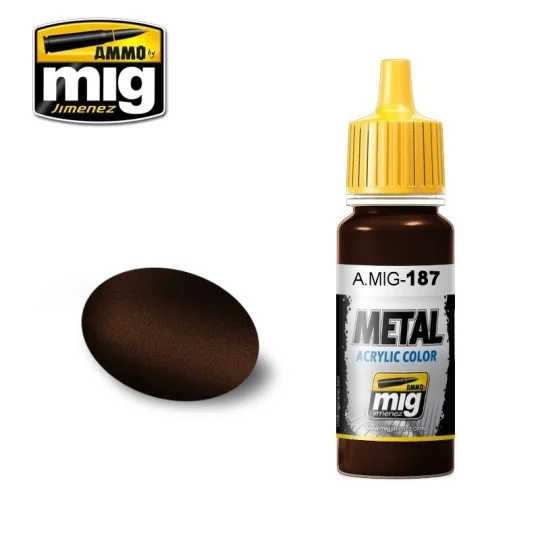 Peinture acrylique JET D'ECHAPPEMENT FER BRULE 17ml Mig AMMO - MIG Jimenez A.MIG-0187 - 1 A.MIG-0187-Peinture acrylique JET D'ECHAPPEMENT FER BRULE 17ml Mig - A.MIG-0187