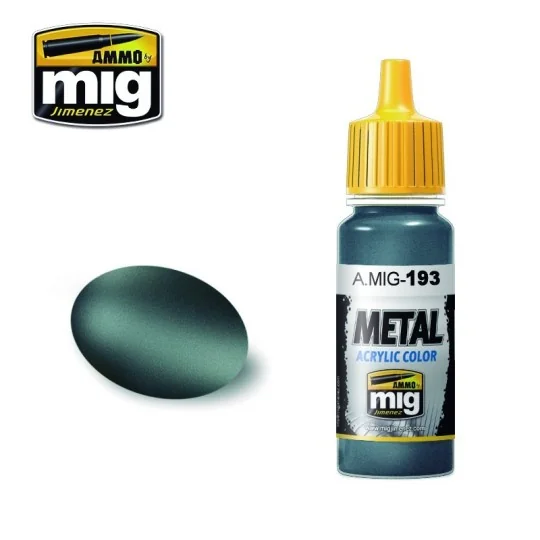 A.MIG-0193-Titanium Blue Acrylic Paint 17ml Mig - A.MIG-0193