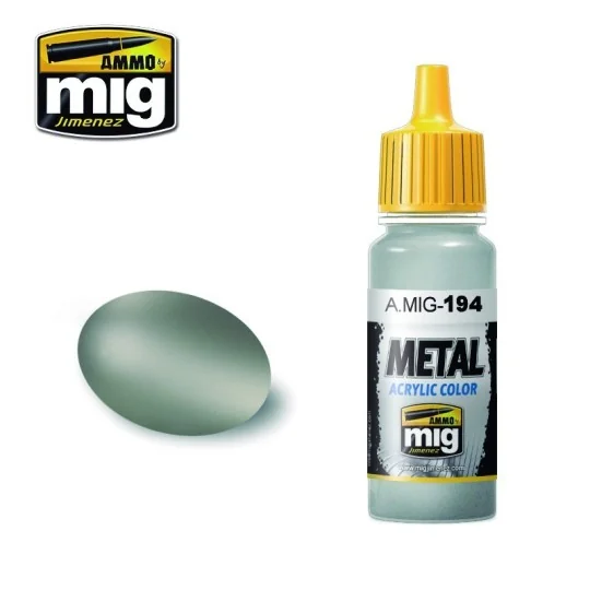 Peinture acrylique ALUMINIUM MAT 17ml Mig AMMO - MIG Jimenez A.MIG-0194 - 1 A.MIG-0194-Peinture acrylique ALUMINIUM MAT 17ml Mig - A.MIG-0194