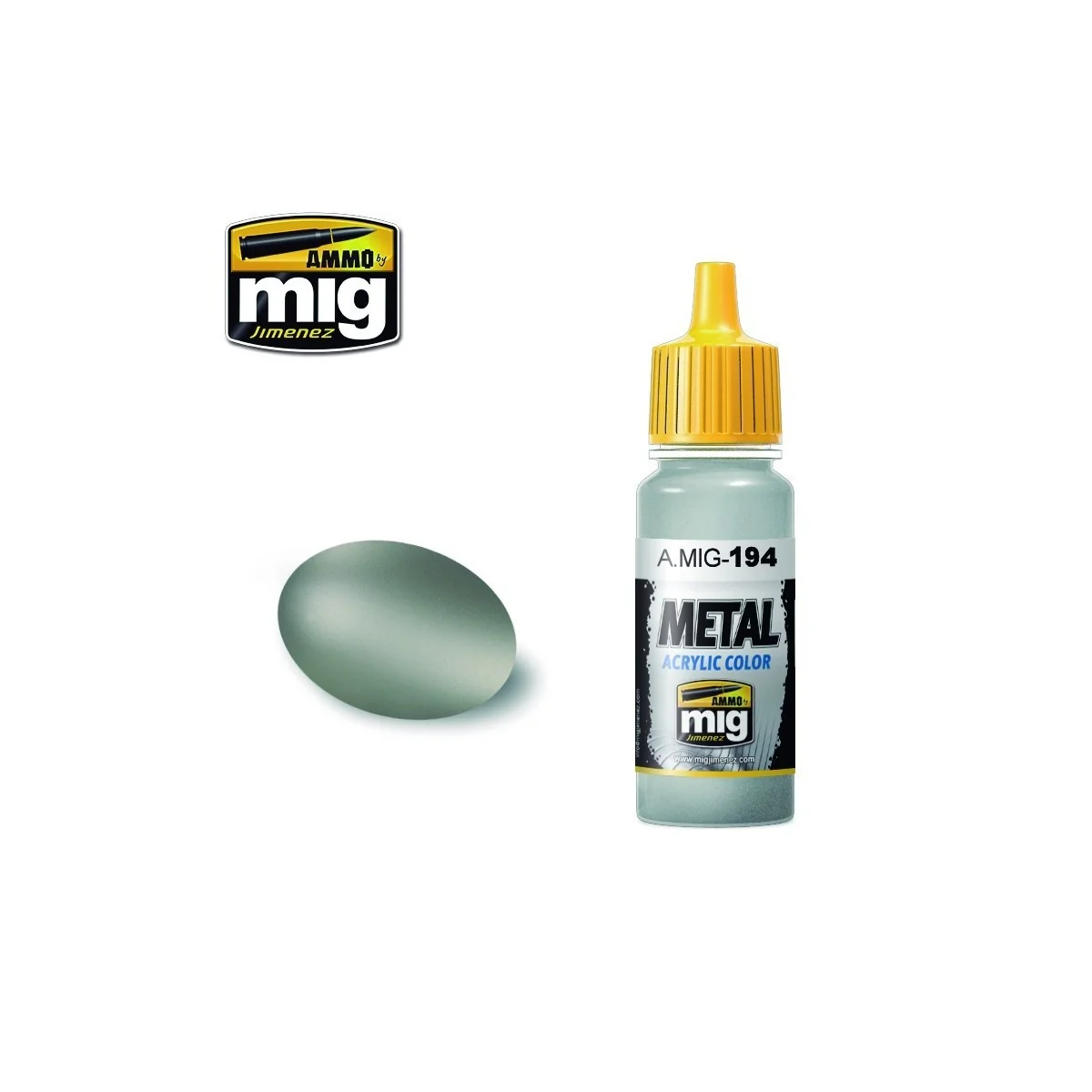 Peinture acrylique ALUMINIUM MAT 17ml Mig AMMO - MIG Jimenez A.MIG-0194 - 1 Peinture acrylique ALUMINIUM MAT 17ml Mig AMMO - MIG Jimenez A.MIG-0194 - 1