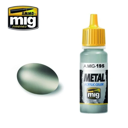 Silver acrylic paint 17ml Mig A.MIG-0195-Silver acrylic paint 17ml Mig - A.MIG-0195