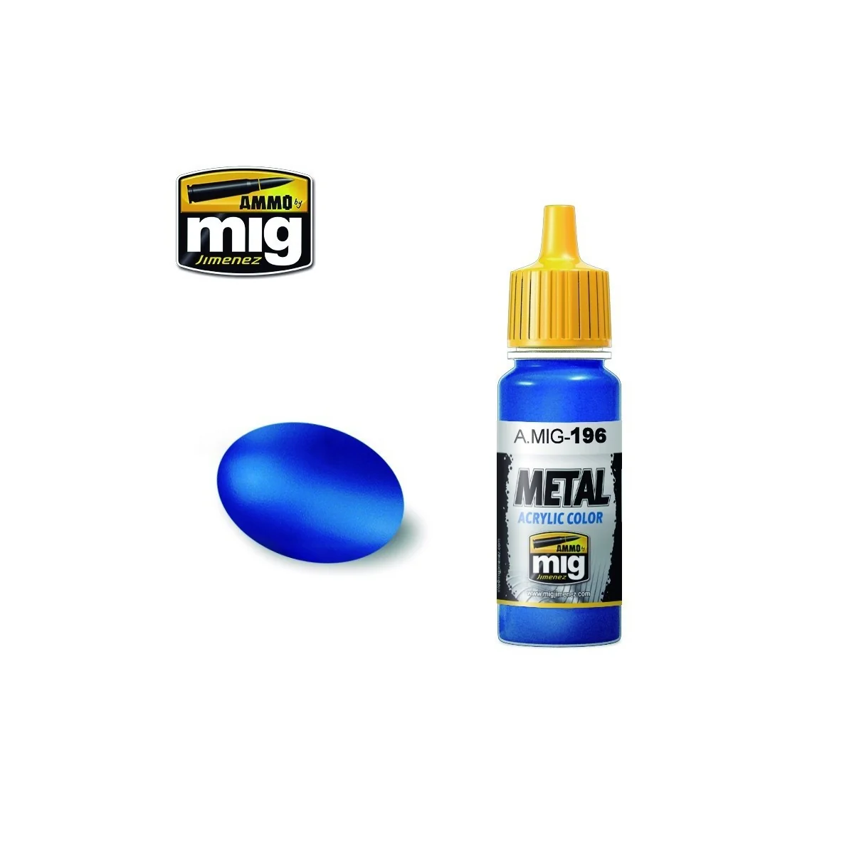 Peinture acrylique BLEU MÉTALLIQUE OGIVE 17ml Mig AMMO - MIG Jimenez A.MIG-0196 - 1 Peinture acrylique BLEU MÉTALLIQUE OGIVE 17ml Mig AMMO - MIG Jimenez A.MIG-0196 - 1