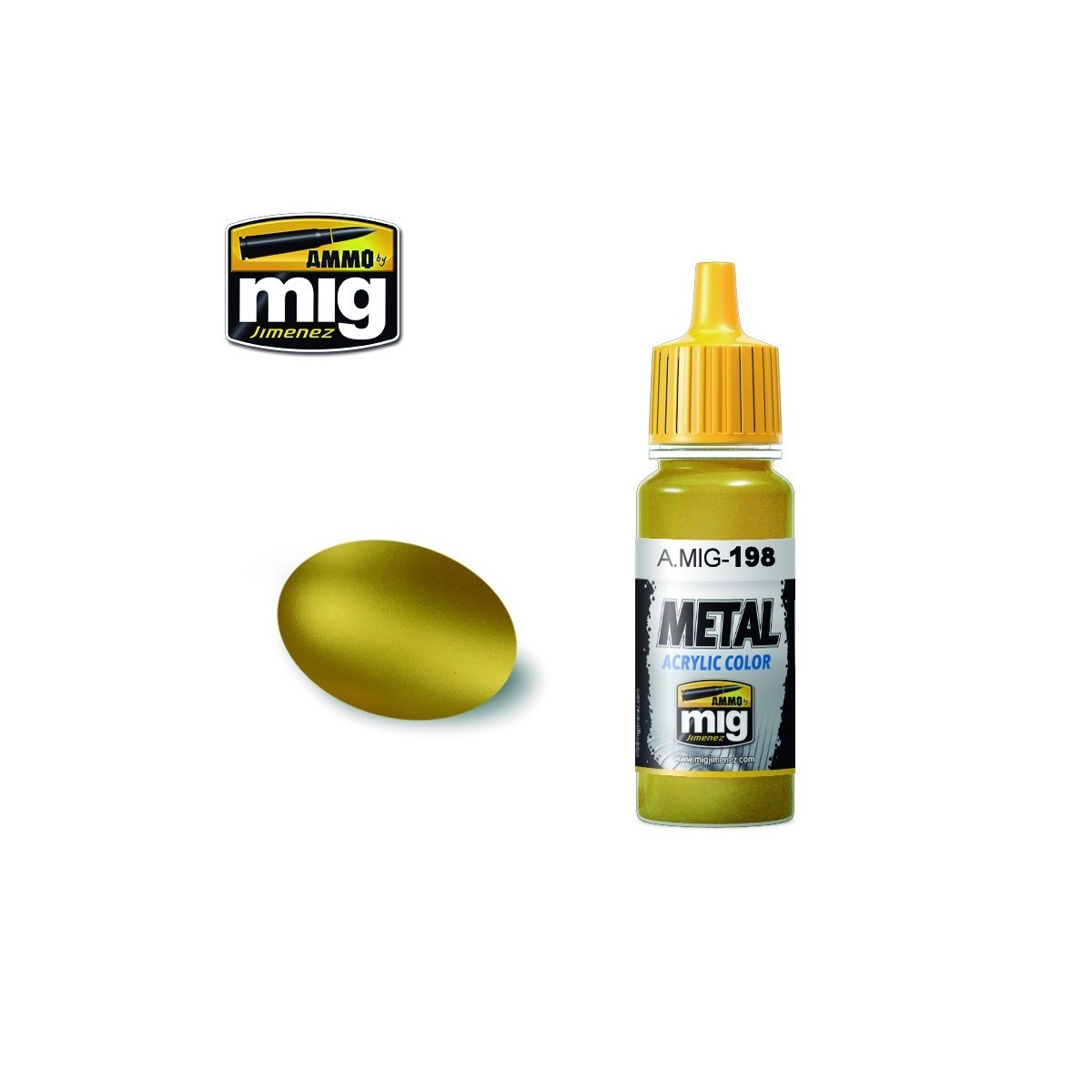 Gold acrylic paint 17ml Mig