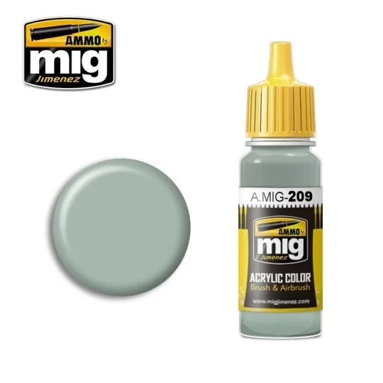 A.MIG-0209-Peinture acrylique FS 36495 GRIS CLAIR 17ml Mig - A.MIG-0209