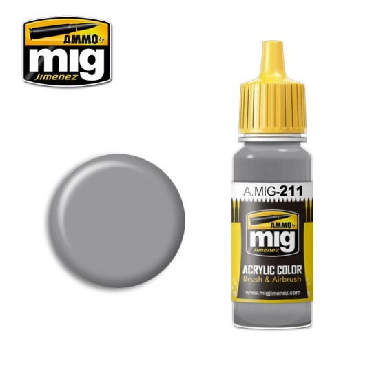 A.MIG-0211-Mig FS 36270 Medium Grey Acrylic Paint 17ml