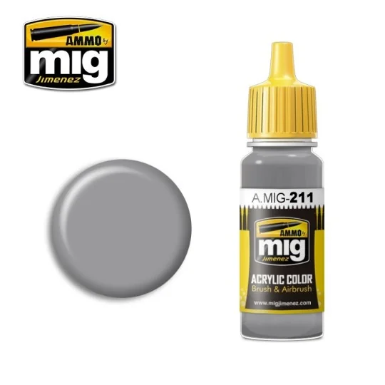Peinture acrylique FS 36270 GRIS MOYEN 17ml Mig AMMO - MIG Jimenez A.MIG-0211 - 1 A.MIG-0211-Peinture acrylique FS 36270 GRIS MOYEN 17ml Mig - A.MIG-0211