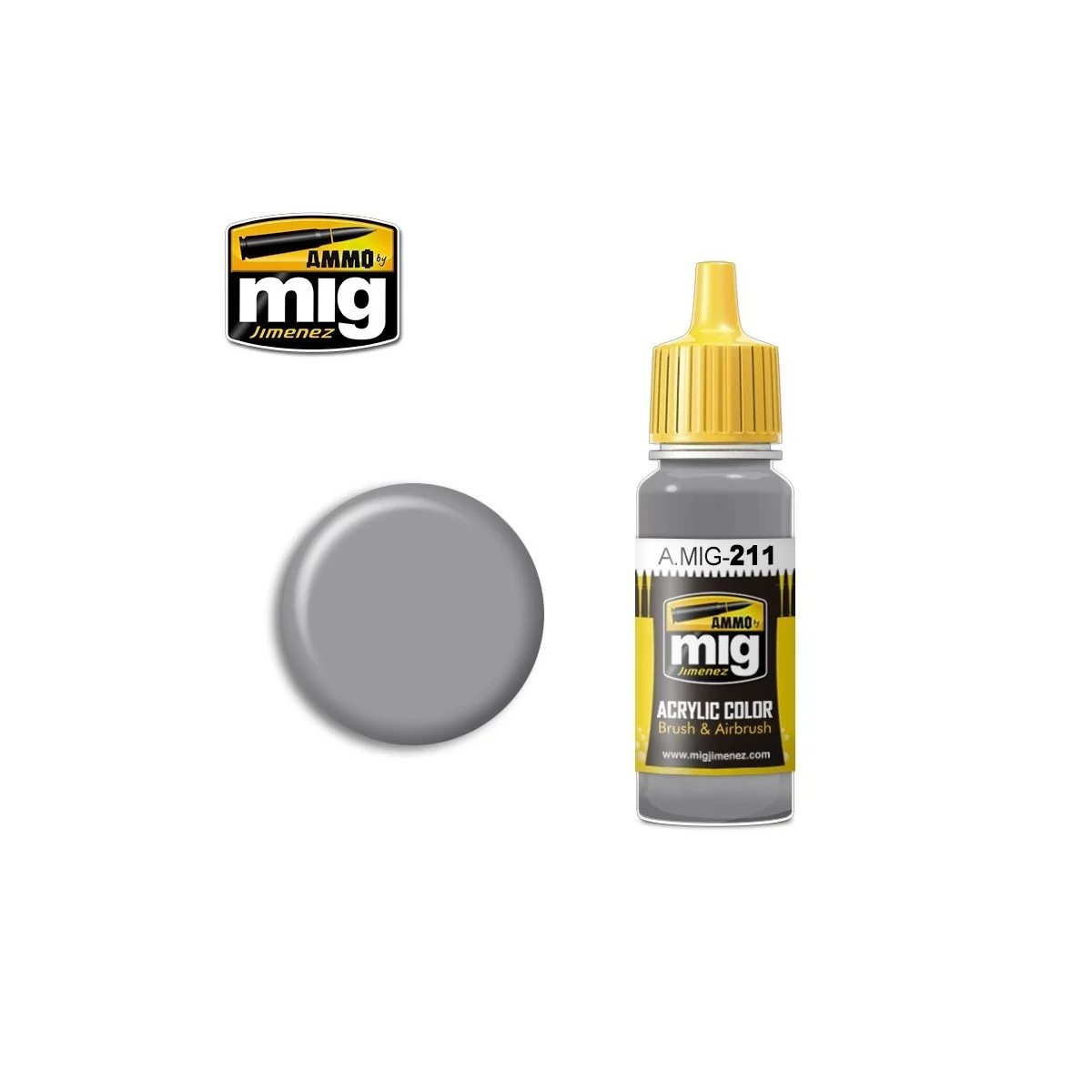 Peinture acrylique FS 36270 GRIS MOYEN 17ml Mig AMMO - MIG Jimenez A.MIG-0211 - 1 Peinture acrylique FS 36270 GRIS MOYEN 17ml Mig AMMO - MIG Jimenez A.MIG-0211 - 1