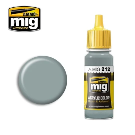 A.MIG-0212-Mig FS 26373 Silver Grey Acrylic Paint 17ml - A.MIG-0212