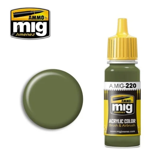 A.MIG-0220-FS 34151 Zinc Chrome Green Acrylic Paint (Interior Green) 17ml Mig