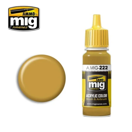 A.MIG-0222-Peinture acrylique RLM 79 JAUNE SABLE 17ml Mig