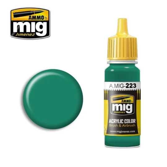 A.MIG-0223-Turquoise Green Interior Acrylic Paint 17ml Mig