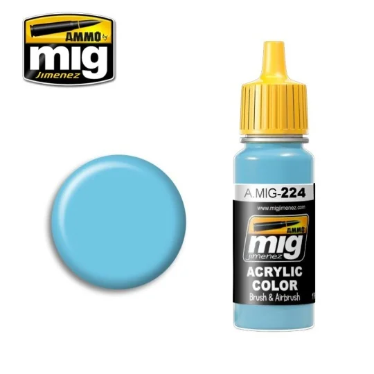 A.MIG-0224-Mig FS35260 Sky Line Blue A II Acrylic Paint 17ml