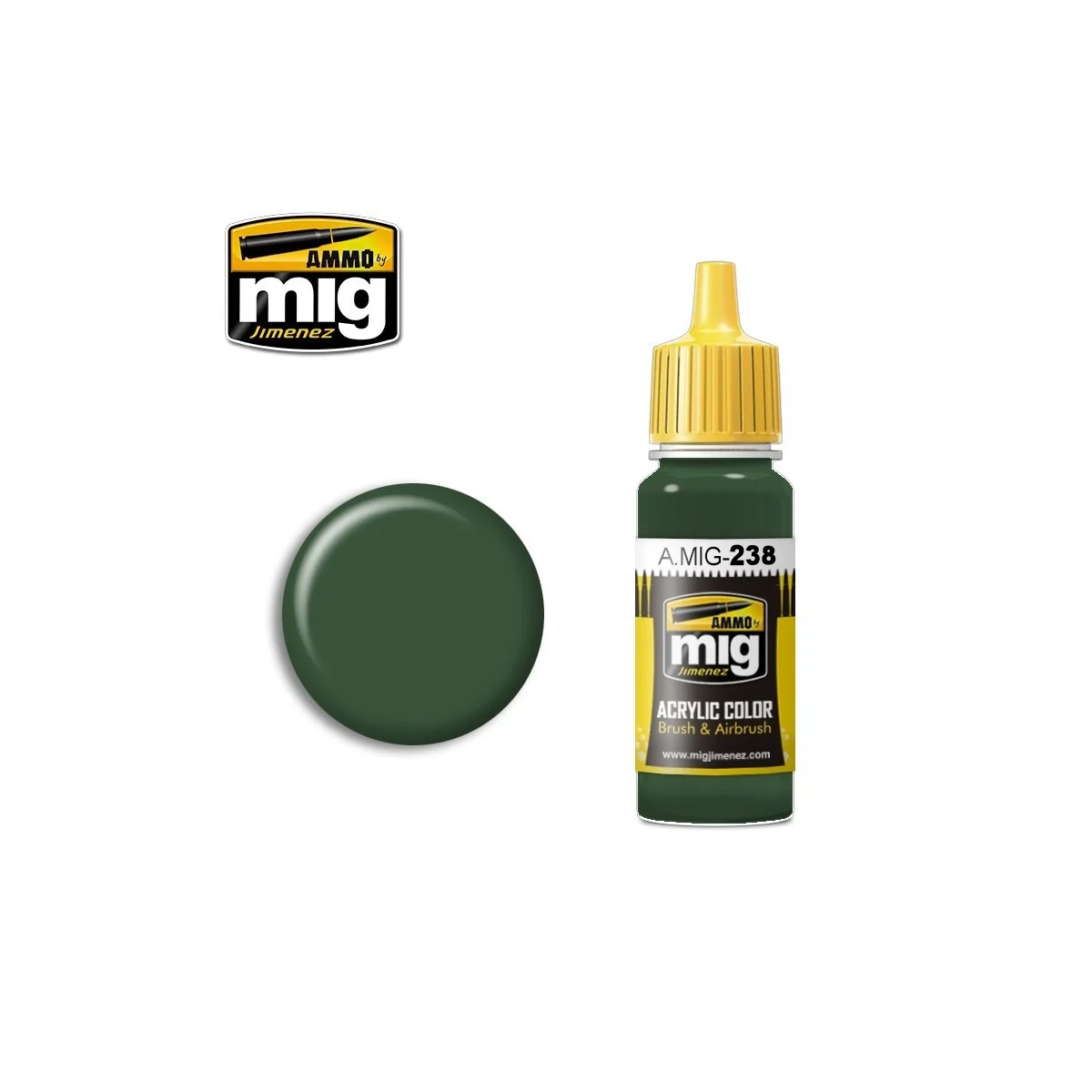 Mig FS 34092 Medium Green Acrylic Paint 17ml