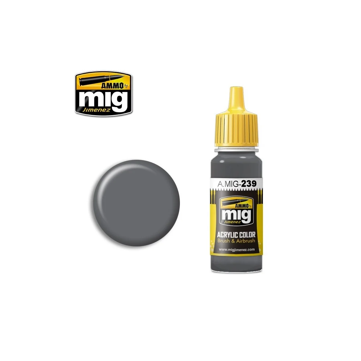 Peinture acrylique FS 36122 GRIS NEUTRE 17ml Mig AMMO - MIG Jimenez A.MIG-0239 - 1