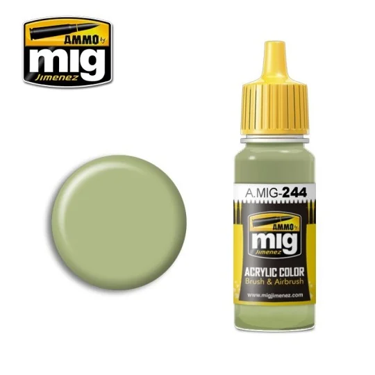 A.MIG-0244-Peinture acrylique VERT D'OEUF DE CANARD (BS 216) 17ml Mig