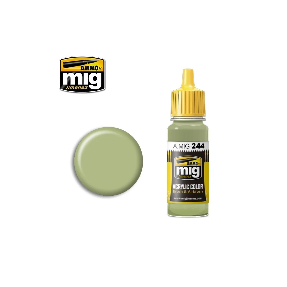 Peinture acrylique VERT D'OEUF DE CANARD (BS 216) 17ml Mig AMMO - MIG Jimenez A.MIG-0244 - 1