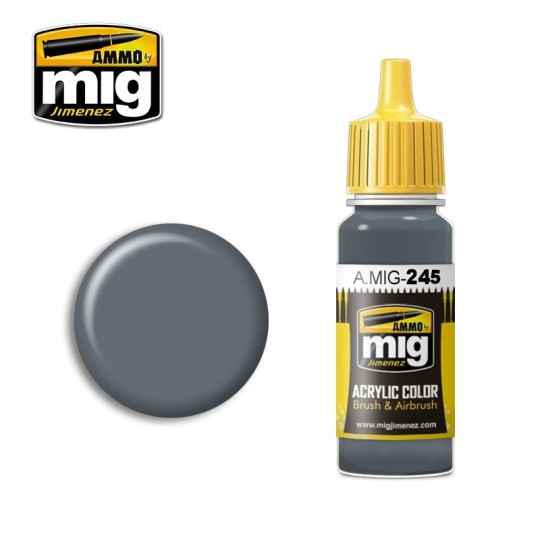 A.MIG-0245-Peinture acrylique GRIS OCÉAN (BS 629) 17ml Mig