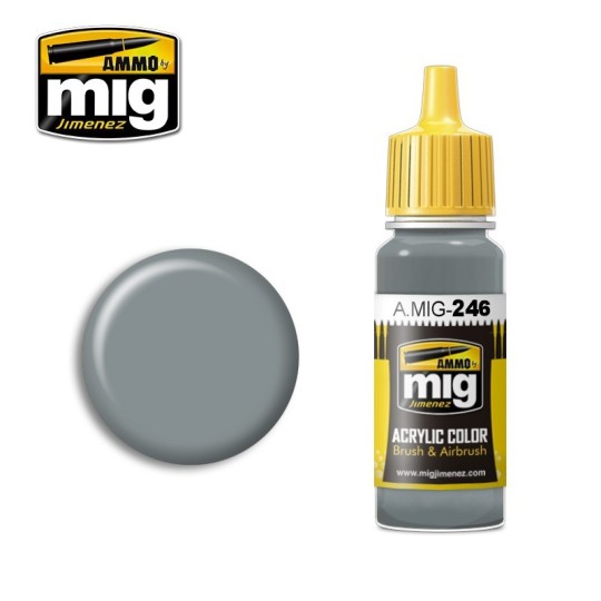 A.MIG-0246-Medium Sea Grey Acrylic Paint (BS 637) 17ml Mig