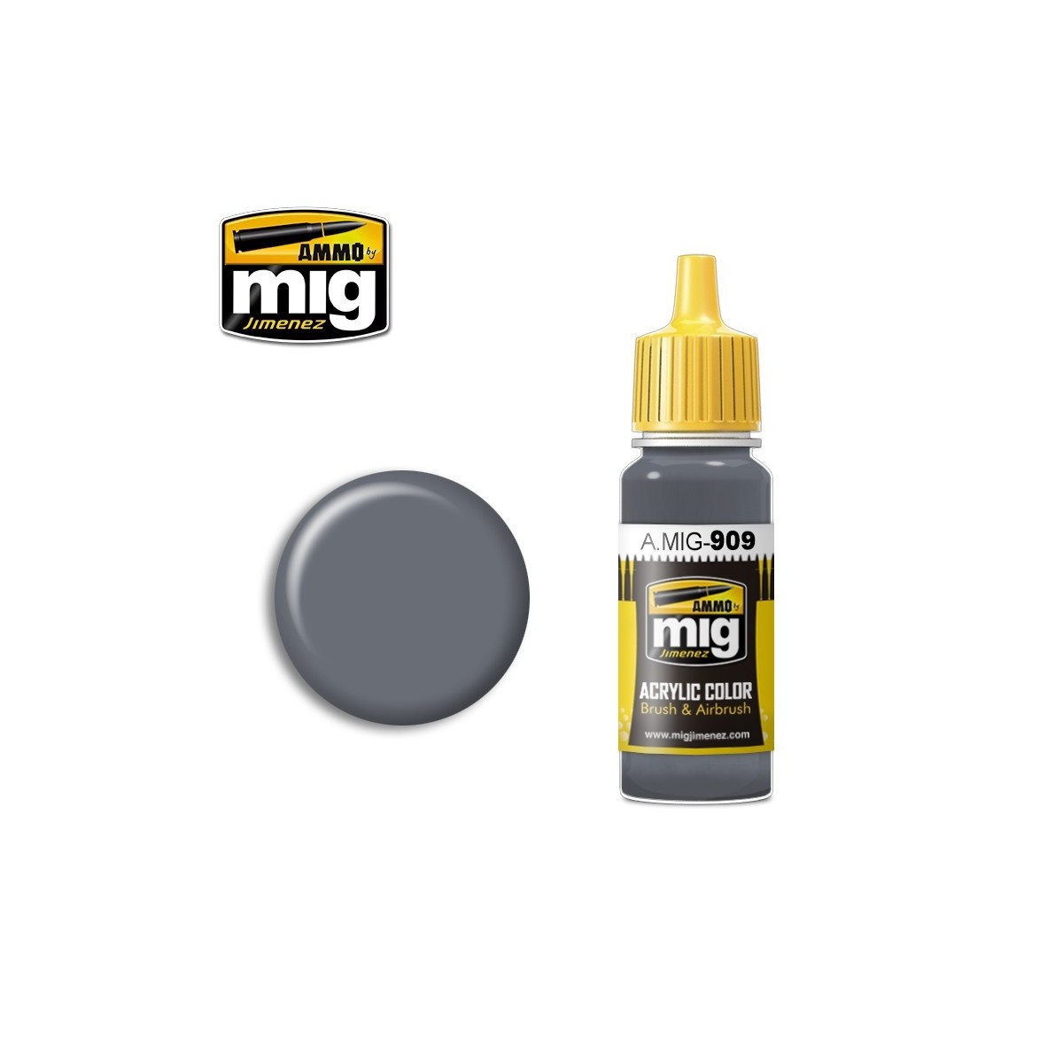 Peinture acrylique GRIS CLAIR BASE 17ml Mig AMMO - MIG Jimenez A.MIG-0909 - 1