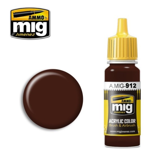 A.MIG-0912-Acrylic paint OMBRE BROWN RED 17ml Mig