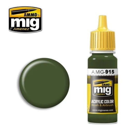 A.MIG-0915-Peinture acrylique Vert foncé (BS 241) 17ml Mig - A.MIG-0915