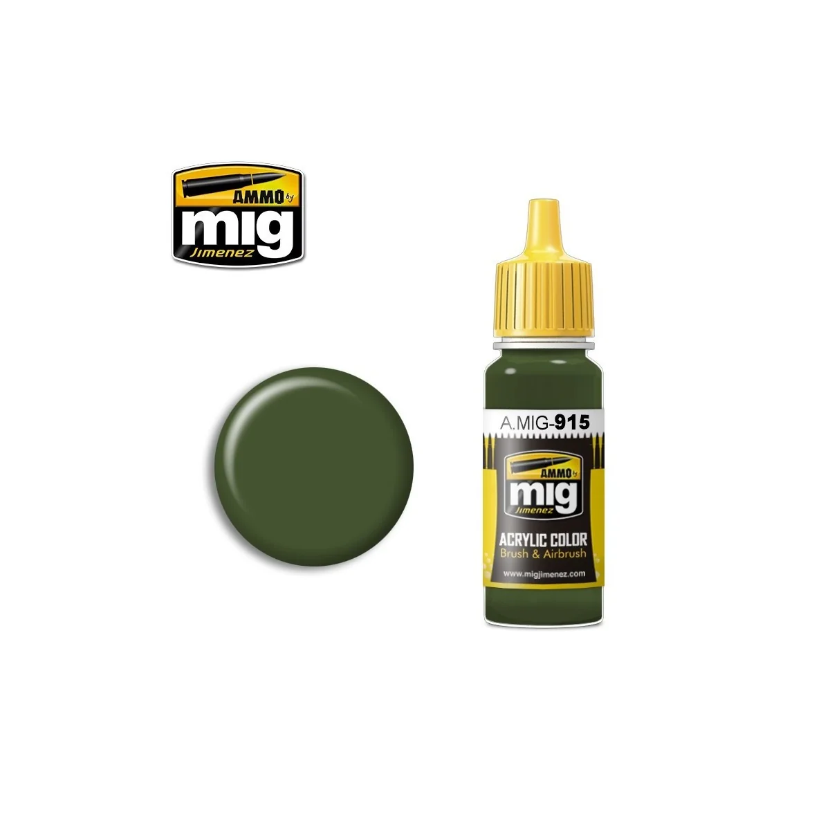 Peinture acrylique Vert foncé (BS 241) 17ml Mig AMMO - MIG Jimenez A.MIG-0915 - 1