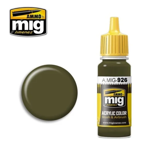 A.MIG-0926-Peinture acrylique BASE VERT OLIVE 17ml Mig - A.MIG-0926