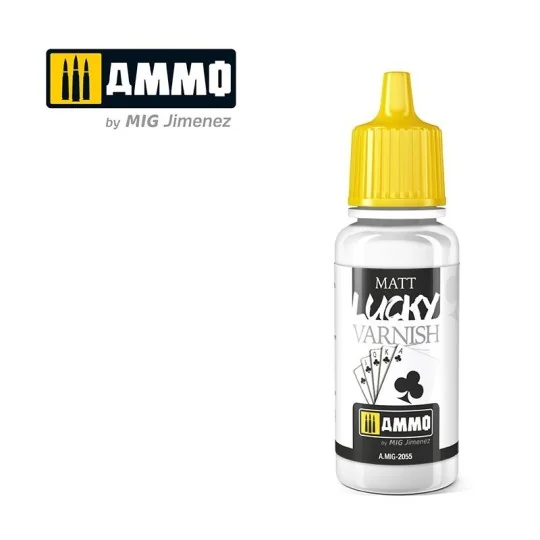 Peinture acrylique VERNIS MAT LUCKY (FORMAT 17ML) 17ml Mig AMMO - MIG Jimenez A.MIG-2055 - 1 A.MIG-2055-Peinture acrylique VERNIS MAT LUCKY (FORMAT 17ML) 17ml Mig - A.MIG-2055
