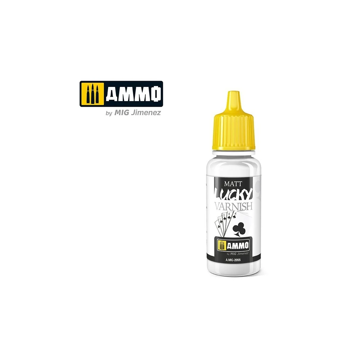 Peinture acrylique VERNIS MAT LUCKY (FORMAT 17ML) 17ml Mig AMMO - MIG Jimenez A.MIG-2055 - 1 Peinture acrylique VERNIS MAT LUCKY (FORMAT 17ML) 17ml Mig AMMO - MIG Jimenez A.MIG-2055 - 1
