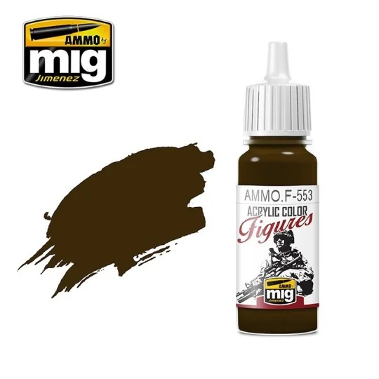 Mig Burnt Brown Red Acrylic Paint 17ml A.MIG-F553-Mig Burnt Brown Red Acrylic Paint 17ml - A.MIG-F553