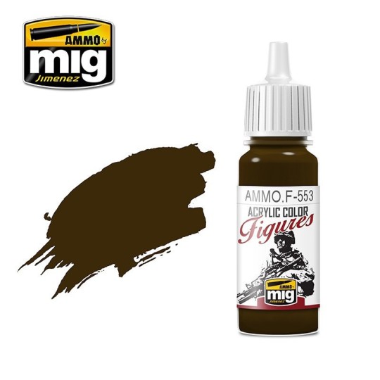 A.MIG-F553-Peinture acrylique BRUN BRÛLÉ ROUGE 17ml Mig