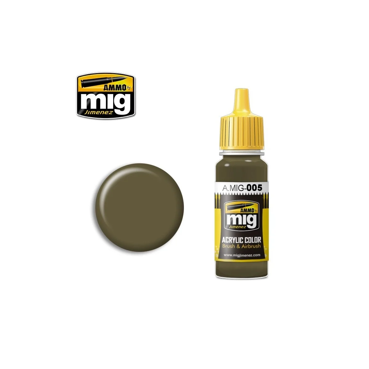 Mig RAL 7008 GREEN GREY Acrylic Paint 17ml Mig RAL 7008 GREEN GREY Acrylic Paint 17ml