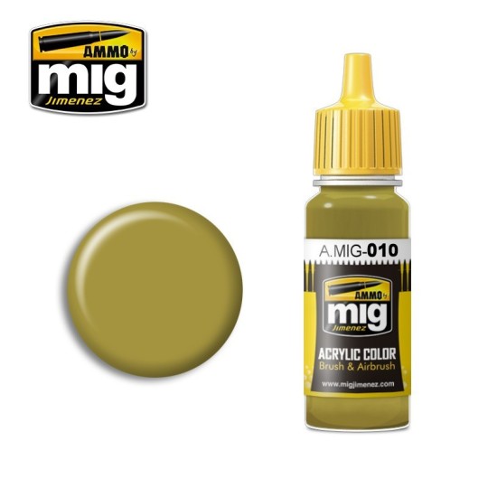 A.MIG-0010-Acrylic paint RAL 7028 DARK YELLOW (MID-WAR) 17ml Mig
