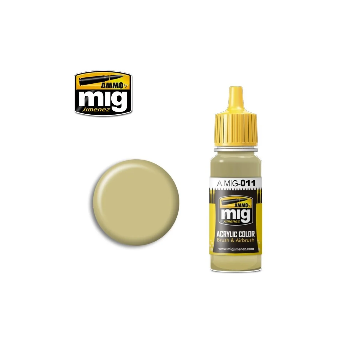 Acrylic paint RAL 7028 DARK YELLOW '44 DG I 17ml Mig Acrylic paint RAL 7028 DARK YELLOW '44 DG I 17ml Mig