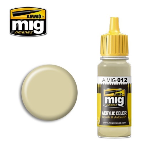 A.MIG-0012-Acrylic paint RAL 7028 DARK YELLOW '44 DG III 17ml Mig