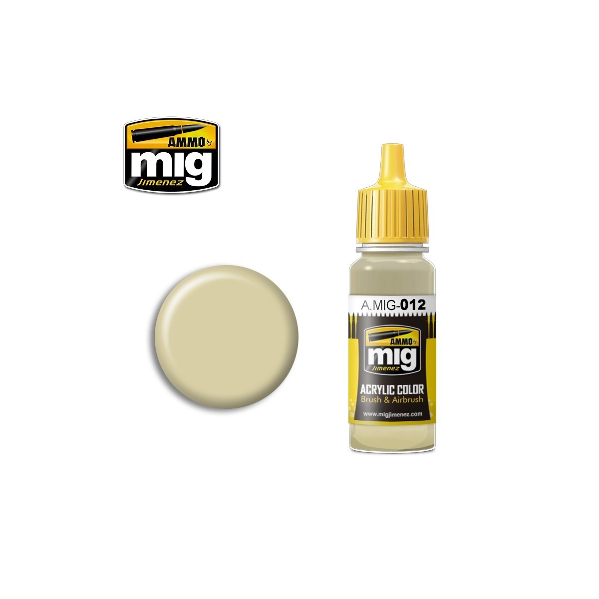 Peinture acrylique RAL 7028 JAUNE FONCÉ DE '44 DG III 17ml Mig AMMO - MIG Jimenez A.MIG-0012 - 1