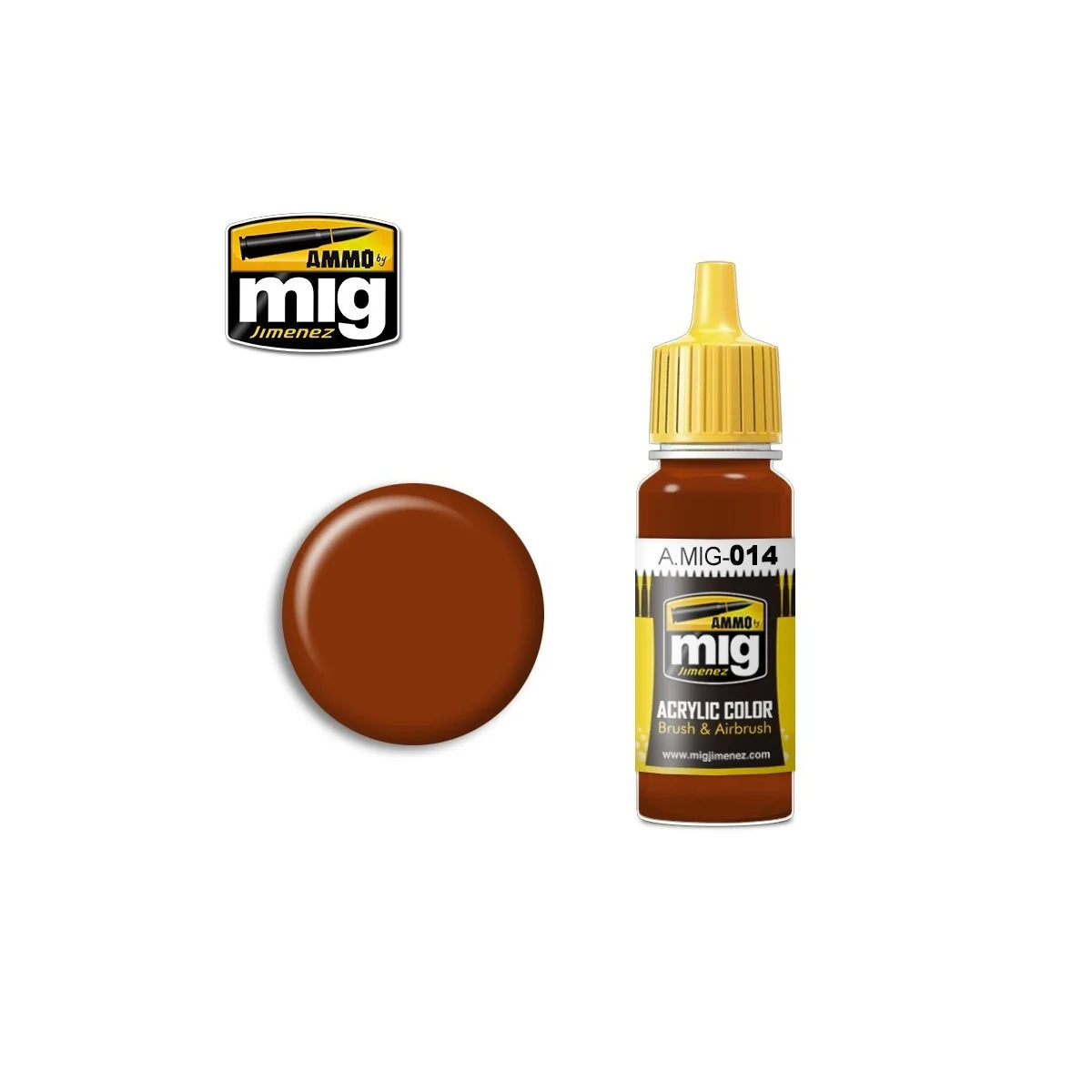 Peinture acrylique RAL 8012 ROUGE BRUN 17ml Mig AMMO - MIG Jimenez A.MIG-0014 - 1 Peinture acrylique RAL 8012 ROUGE BRUN 17ml Mig AMMO - MIG Jimenez A.MIG-0014 - 1