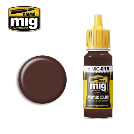 A.MIG-0015-Mig RAL 8017 Chocolate Brown Acrylic Paint 17ml