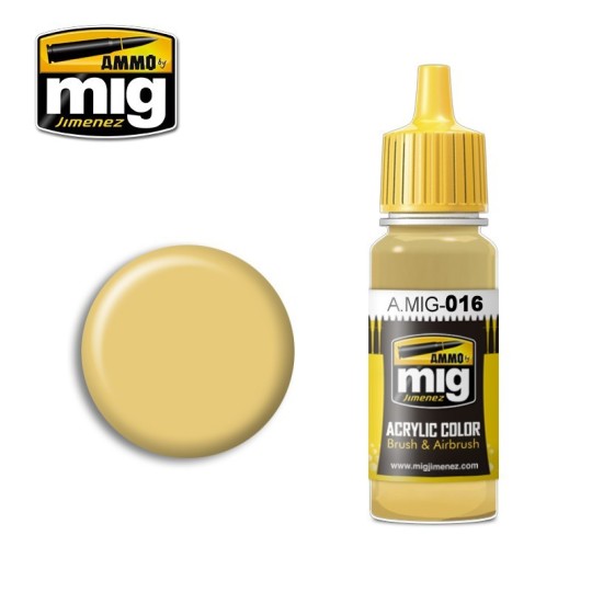 A.MIG-0016-Acrylic paint RAL 8020 YELLOW BROWN 17ml Mig